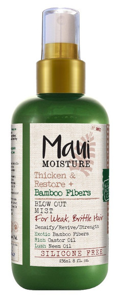 Maui Moisture Bamboo Fibers Blow Out Mist 8 Ounce (236ml) (2 Pack)