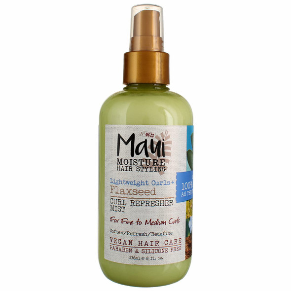 Maui Moisture Flaxseed Curl Refresher Mist 8 Ounce (236ml) (Pack of 3)