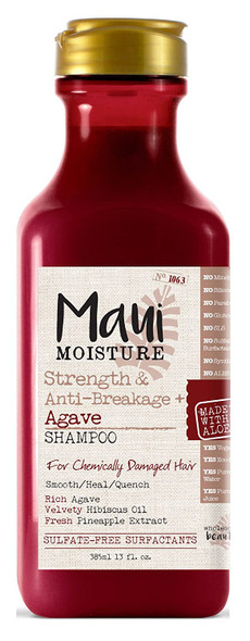 Maui Moisture Shampoo Agave 13 Ounce (Strength & Anti-Break) (385ml) (2 Pack)