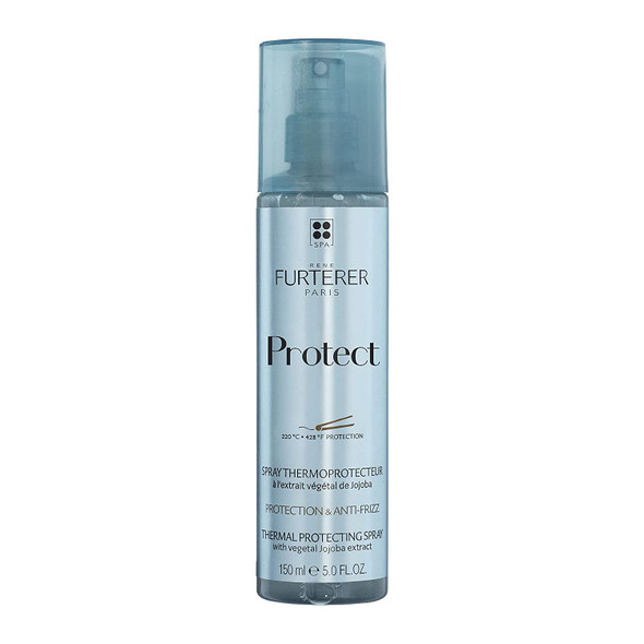 Rene Furterer Thermal Protecting Spray Protects Against Heat Damage and Manages Frizz Using Vegetal Jojoba Extract, For All Hair Types, Silicone-Free, Vegan, 5.0 fl. oz.