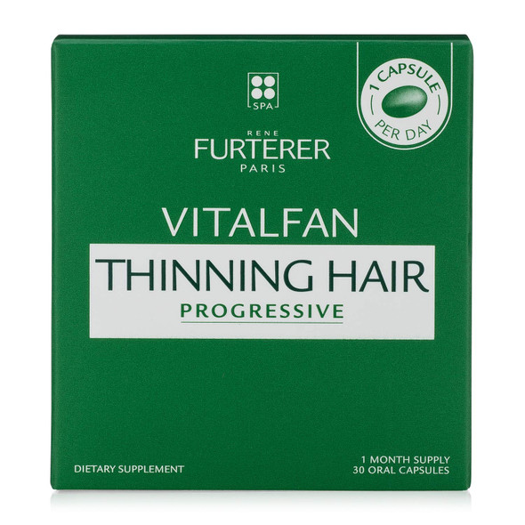 Rene Furterer VITALFAN Dietary Supplement - Progressive Thinning Hair, Plant-Based, Biotin, Drug Free, 30 Capsules