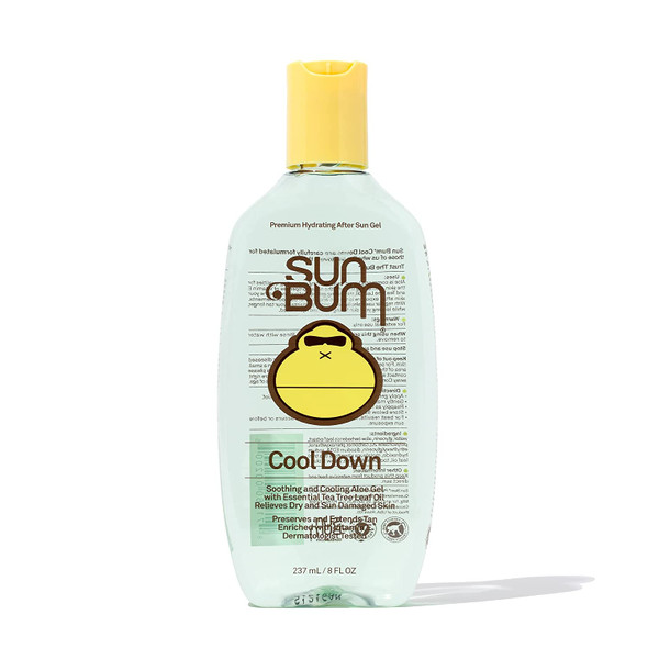 Sun Bum Cool Down Aloe Vera Gel | Vegan and Hypoallergenic After Sun Care with Cocoa Butter to Soothe and Hydrate Sunburn Pain Relief | 8 oz