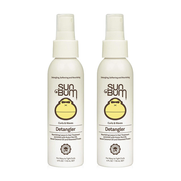 Sun Bum Sun Bum Curls & Waves Detangler Vegan and Cruelty Free Moisturizing Hair Treatment for Wavy and Curly Hair 2 Pack