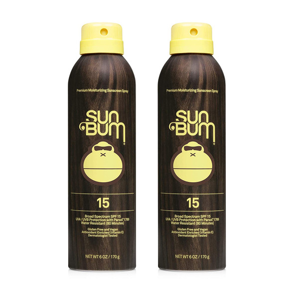 Sun Bum Sun Bum Original Spf 15 Sunscreen Spray Vegan and Reef Friendly (octinoxate & Oxybenzone Free) Broad Spectrum Moisturizing Uva/uvb Sunscreen With Vitamin E 2 Pack