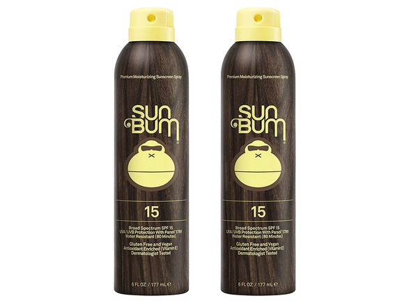 Sun Bum Continuous Spray cSlbS Sunscreen, SPF 15 (2 Pack)