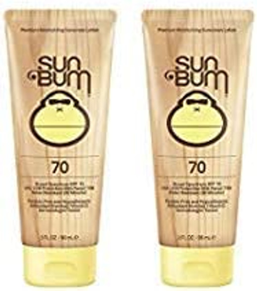 Sun Bum Moisturizing Sunscreen Lotion, 3-Ounce, SPF 70 (2 Pack)