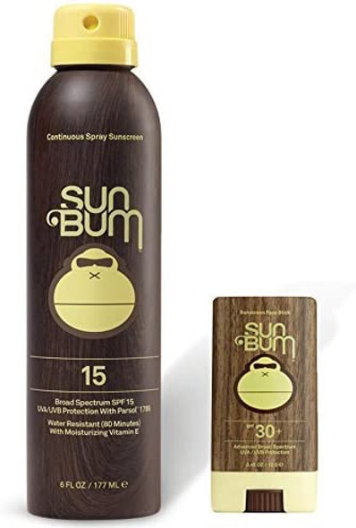 Sun Bum SPF 15 Spray Sunscreen + Face Stick SPF 30