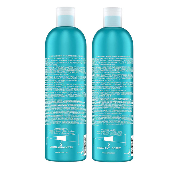 Bed Head by TIGI Urban Antidotes Recovery Shampoo and Conditioner for Dry Hair 25.36 fl oz 2 count