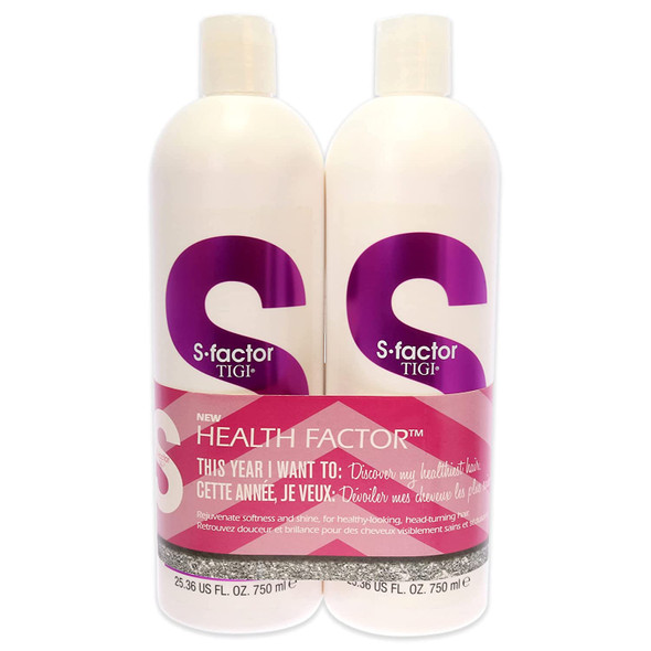 TIGI S-Factor Health Factor Daily Dose Kit Unisex 25.36oz Shampoo, 25.36oz Conditioner 2 Pc