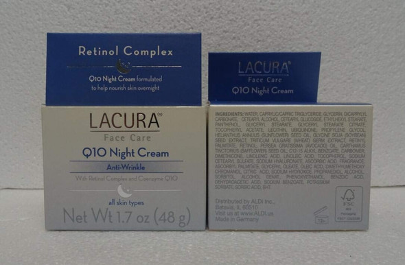 Lacura Anti Wrinkle Face Q10 Night Cream 1.7oz 50ml (Made in Germany)