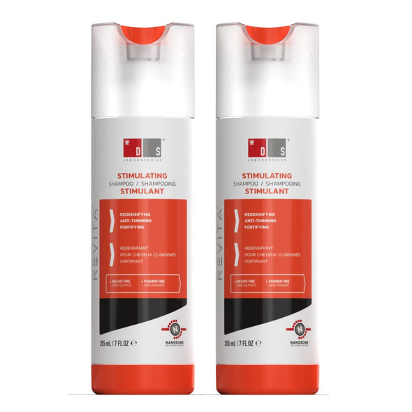 Revita Shampoo For Thinning Hair by DS Laboratories - Volumizing and Thickening Shampoo for Men and Women, Shampoo to Support Hair Growth, Hair Strengthening, Sulfate Free, DHT Blocker (7 fl oz) - 2 Pack