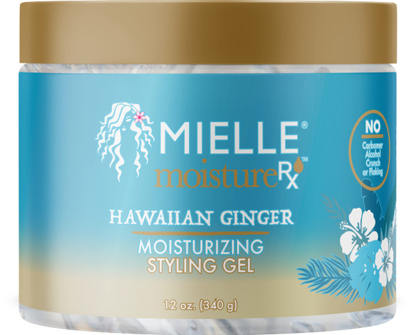 Mielle Organics Moisture Rx Hawaiian Ginger Moisturizing Styling Gel, 12 Ounces