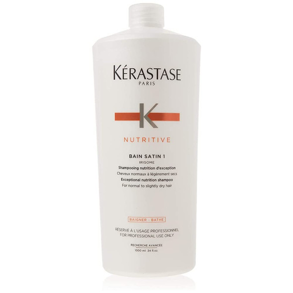 Kerastase Nutritive Bain Satin 1 Complete Nutrition Shampoo For Normal to Slightly Sensitised Hair, 34 Ounce