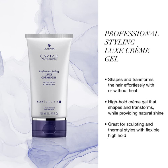 Alterna Caviar Professional Styling Luxe creame Gel 5.1 Fl Oz  Shapes and Transforms  Provides Natural Looking Shine  Sulfate Free