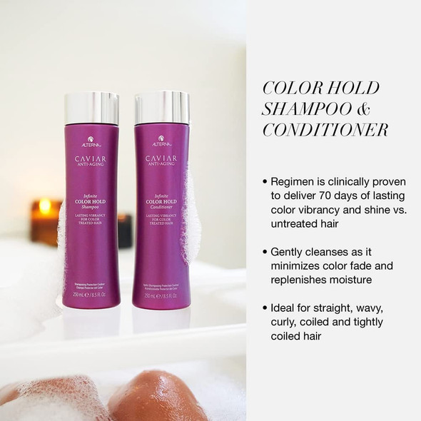 Alterna Caviar AntiAging Infinite Color Hold Shampoo and Conditioner Standard Set 8.5oz each  For Color Treated Hair  Minimizes Color Fade  Sulfate Free