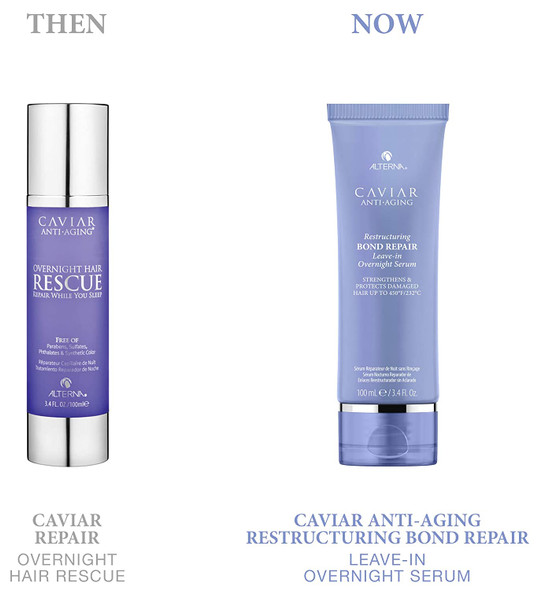Alterna Caviar AntiAging Restructuring Leavein Overnight Serum 3.4 Fl Oz Strengthens and Protects Damaged Hair