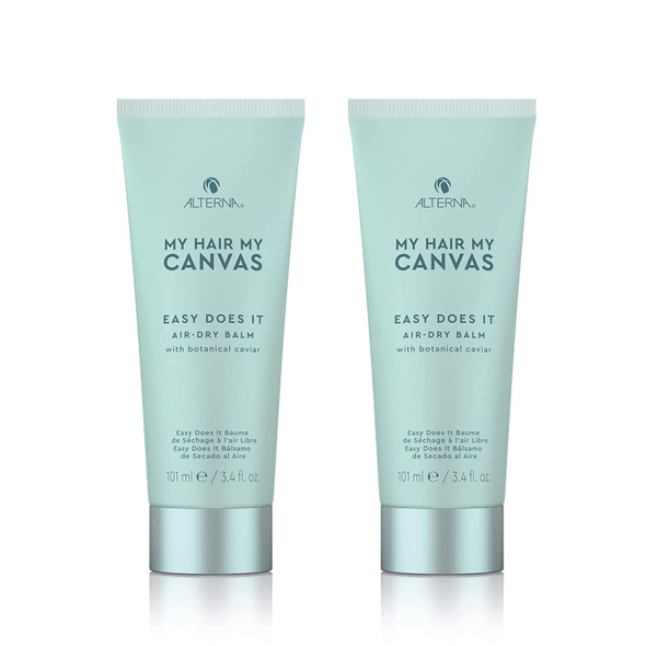 Alterna My Hair My Canvas Easy Does It Air Dry Balm 3.4 Fl Oz  Vegan  Lightweight Frizz Control Helps Enhance Natural Styles  Sulfate Free 2Pack