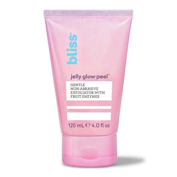Bliss Jelly Glow Peel Gentle NonAbrasive Exfoliator With Fruit Enzymes  Clean  Cruelty Free  Paraben Free  4 oz