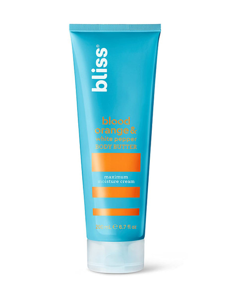 Bliss Body Butter Shea Body Lotion For Dry Skin Hydrating Moisturizer Cream for Women  Men 6.7 Fl Oz Blood Orange  White Pepper