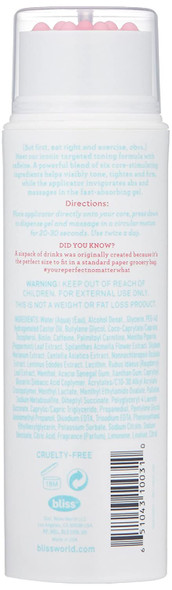 Bliss FabGirl Sixpack Firming Gel Made Without Parabens or Phthalates 4.6 oz