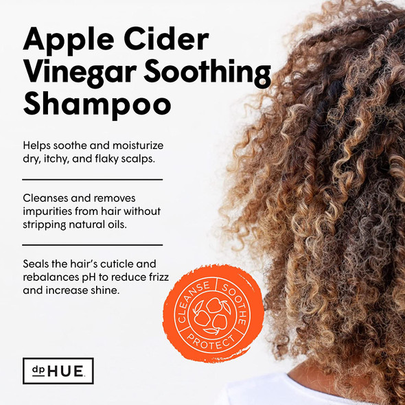 dpHUE ACV Soothing Shampoo 8.5 Fl Oz  Sulfate Free Dry Scalp Shampoo For Color Treated Hair With Apple Cider Vinegar Ginger Root Lavender and Aloe