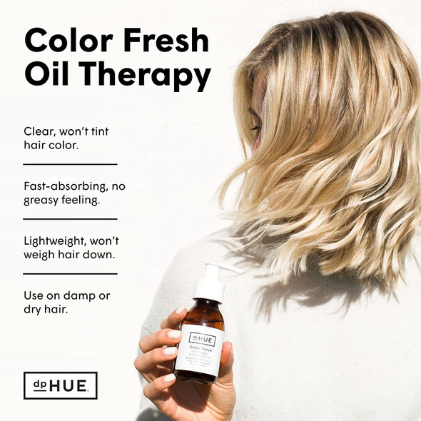 dpHUE Color Fresh Oil Therapy 3 fl oz  Blend of Argan Oil Liquid Shea Butter  Vitamins A  E for All Hair Colors  Types  Wont Tint or Dull Hair  GlutenFree Vegan