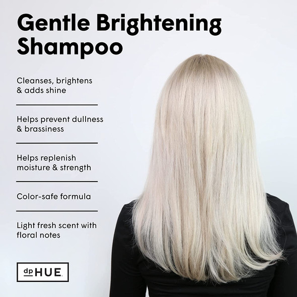 dpHUE Gentle Brightening Shampoo  8.5 Fl Oz  Cleanses While Boosting Brightness  Shine  Color Safe w/ Fresh Floral Scent  Vegan Cruelty Free Made in the USA