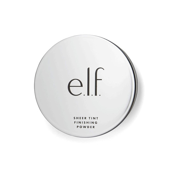 e.l.f. Beautifully Bare Sheer Tint Finishing Pressed Powder Long Lasting Versatile Mattifies Reduces Shine Deep 5 Shades Light Coverage 0.33 Oz