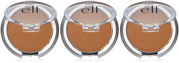 e.l.f. Cosmetics Sunkissed Glow Bronzer Professional Highlighter and Contouring Makeup .18 Ounce Compact 3 Pack
