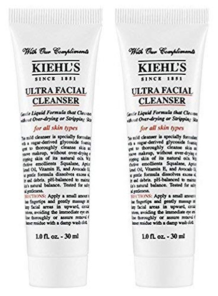 KiehIs Ultra Facial Cleanser Travel Size Pack of 2 Total 2oz/60ml