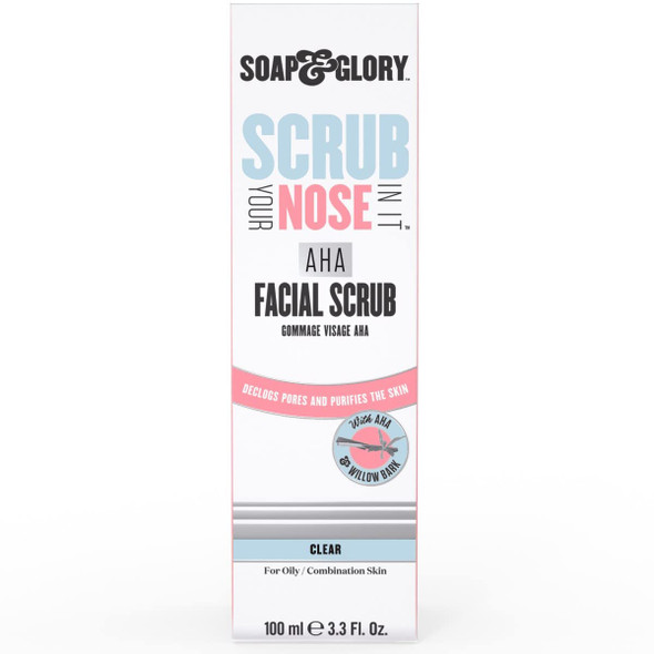 Soap  Glory Scrub Your Nose In It Exfoliating Face Scrub  Purifying DeClogging Deep Pore Cleanser  AHA Exfoliant  Chamomile  Mint 2 Minute T Zone Face Exfoliating Scrub for Excess Oils 100ml