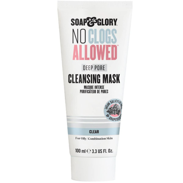 Soap  Glory No Clogs Allowed Deep Pore Cleansing Mask  Self Heating Pore Mask for Dirt  Impurities  Purifying Salicylic Acid Grapeseed Oil Face Scrub Treatment  Pore Cleanser Face Mask 100ml