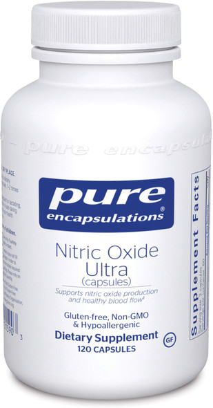 Pure Encapsulations - Nitric Oxide Ultra (Capsules) - Hypoallergenic Supplement Supports Nitric Oxide Production and Healthy Blood Flow - 120 Capsules