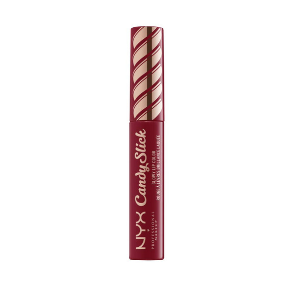 NYX PROFESSIONAL MAKEUP Candy Slick Glowy Lip Color Gloss - Single Serving (Wine Red)