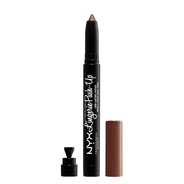 NYX PROFESSIONAL MAKEUP Lip Lingerie Push-Up Long Lasting Plumping Lipstick - Teddy (Warm Rich Brown)