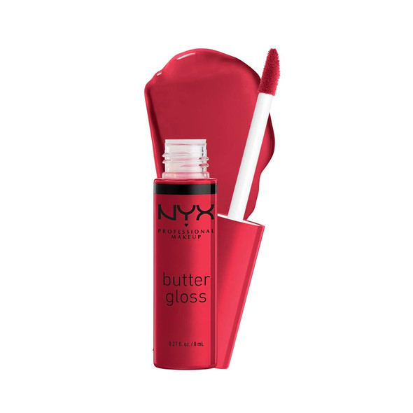 NYX PROFESSIONAL MAKEUP Butter Gloss, Non-Sticky Lip Gloss - Red Velvet (Deep Red)