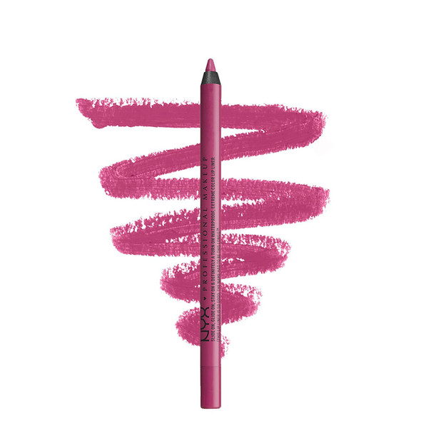 NYX PROFESSIONAL MAKEUP Slide On Lip Pencil, Lip Liner - Fluorescent (Magenta With Blue Undertone)