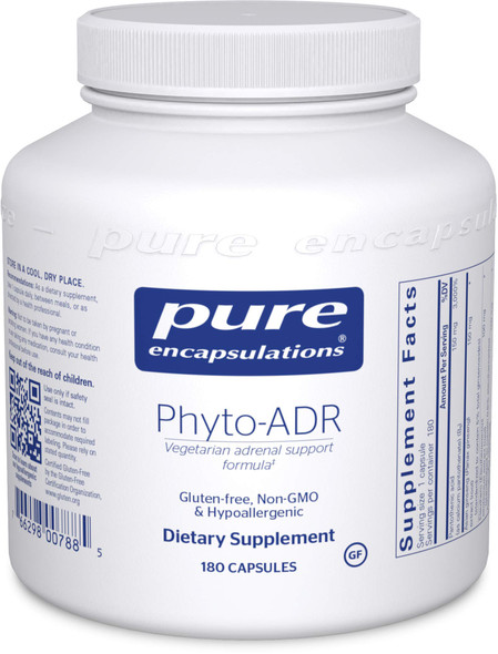 Pure Encapsulations - Phyto-ADR - Hypoallergenic Adrenal Support Formula for Vegetarians - 180 Capsules