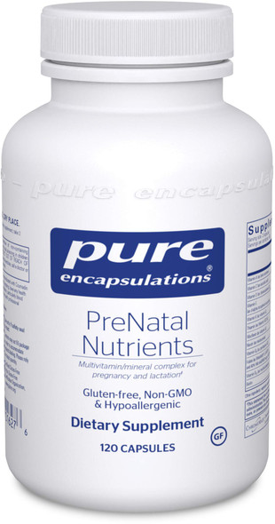 Pure Encapsulations - PreNatal Nutrients - Hypoallergenic Nutritional Support for Pregnancy and Lactation - 120 Capsules