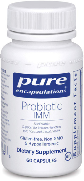 Pure Encapsulations - Probiotic IMM - Shelf Stable Probiotic Blend to Support Immune Function and Maintain Eye, Nose and Throat Health - 60 Capsules