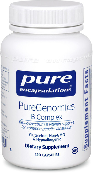Pure Encapsulations - Puregenomics B-Complex - Broad Spectrum B Vitamin Support For Common Genetic Variations - 120 Capsules