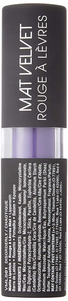 NYX Professional Makeup Velvet Matte Lipstick, Disorderly, 0.14 Ounce