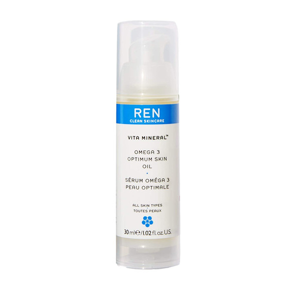 REN Clean Skincare - Vitamineral Omega 3 Optimum Skin Serum Oil, Cruelty Free and Vegan Face Oil, 1 Fl Oz