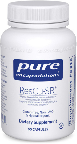 Pure Encapsulations - ResCu-SR - Hypoallergenic Dietary Supplement for Longevity, Cardio Support and Neurological Health - 60 Capsules