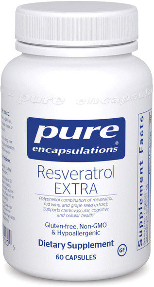 Pure Encapsulations - Resveratrol Extra - Hypoallergenic Dietary Supplement for Healthy Cellular and Cardiovascular Function - 60 Capsules