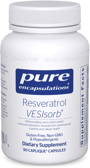 Pure Encapsulations - Resveratrol VESIsorb - Hypoallergenic Support for Cellular, Cardiovascular, and Neurocognitive Health - 90 Capsules