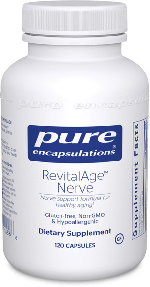 Pure Encapsulations - Revitalage Nerve - Hypoallergenic Supplement For Enhanced Cardiovascular, Metabolic And Neurocognitive Support - 120 Capsules