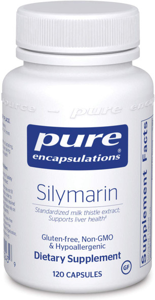 Pure Encapsulations - Silymarin - Hypoallergenic Supplement with Concentrated Milk Thistle Extract for Liver Support - 120 Capsules