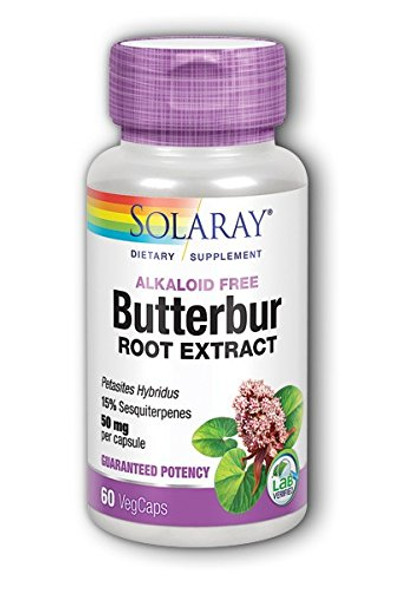 Solaray Butterbur Extract 50 mg 60 Veg caps (Pack of 2)