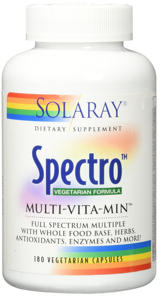 Solaray Spectro Vegetarian Formula VCapsules, 180 Count